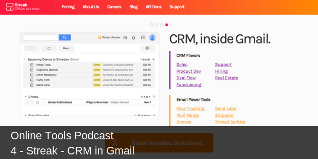 # 4 – Streak – CRM in Gmail